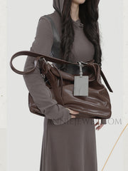 Genuine Leather Hobo Tote Bag brown Soft Leather Hobo Bag brown Womens - iLeatherhandbag
