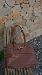 dark brown leather tote bag leather laptop tote bag women's chocolate brown tote bag