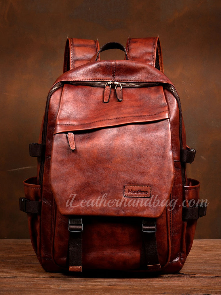 buy online genuine leather men's backpack padded 18" Genuine Leather Mens Backpack Mens Genuine Leather Backpack Mens L – iLeatherhandbag