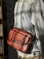 Small Leather Bags For Men Genuine Leather Mens Crossbody Bag Mens Leather Bag Small 