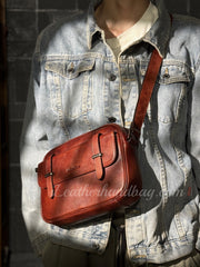 Small Leather Bags For Men Genuine Leather Mens Crossbody Bag Mens Leather Bag Small 