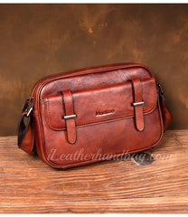Small Leather Bags For Men Genuine Leather Mens Crossbody Bag Mens Leather Bag Small 