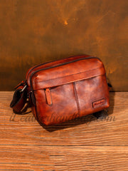 Genuine Leather Mens Crossbody Bag Crossbody Leather Bag For Mens 
