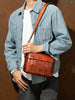 Genuine Leather Mens Crossbody Bag Crossbody Leather Bag For Mens 