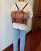 Handmade Genuine Leather Satchel Backpack Leather Backpack Pocketbook Womens 