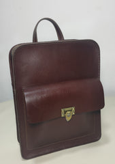 Handmade burgundy Leather Satchel Backpack Leather Backpack Pocketbook Womens 