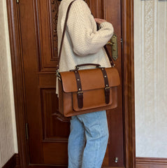 Handmade Genuine Leather Satchel Backpack Leather Backpack Pocketbook Womens 