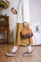 Small Satchel Purse Ladies Leather Satchel brown satchel bag