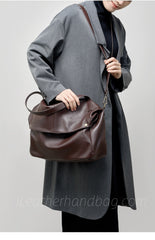 Genuine Leather Satchel Handbags Brown Leather Satchel Womens Leather Satchel Bag - iLeatherhandbag