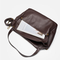 details of Genuine Leather Satchel Handbags Brown Leather Satchel Womens Leather Satchel Bag - iLeatherhandbag