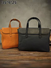 Black Leather Laptop Satchel Womens Leather Work Satchel Briefcase - iLeatherhandbag