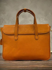 brown Leather Laptop Satchel Womens Leather Work Satchel Briefcase - iLeatherhandbag