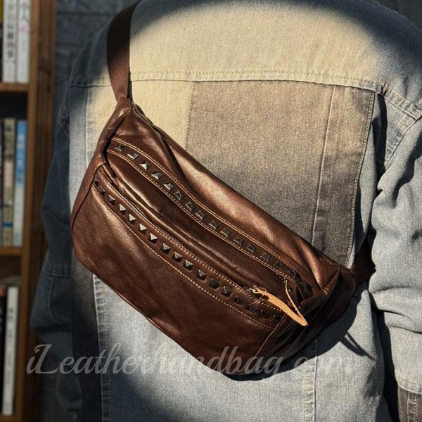 Brown Leather Sling Bag For Men Revit Genuine Leather Mens Sling Bag 