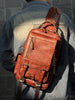 brown Genuine Leather Sling Bag For Men Genuine Leather Mens Sling Bag 
