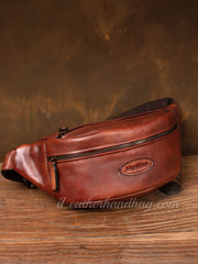 Genuine Leather Sling Bag Men's Leather Sling Bag Men Leather Mens Sling Bags Leather 