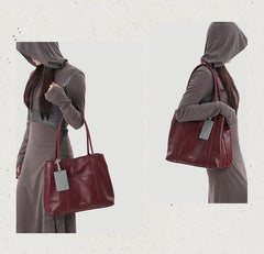 Minimalist Leather Tote The Leather Medium Tote Bag Zip Top Leather Tote Womens - iLeatherhandbag
