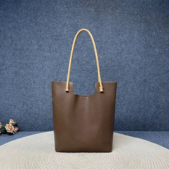brown Genuine Leather Tote Bags For Women Cowhide Tote Bag Purse 