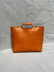 Genuine Leather Tote Handbags Tan Leather Tote Handbag Women's Briefcase Tote - iLeatherhandbag