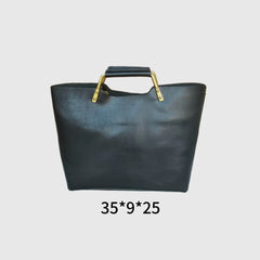 Genuine Leather Tote Handbags Tan Leather Tote Handbag Women's Briefcase Tote - iLeatherhandbag