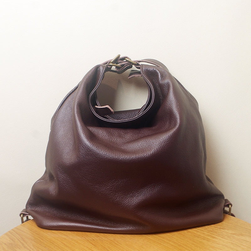 Hobo Bag Black Leather Convertible Backpack Black Hobo Purse Womens – iLeatherhandbag