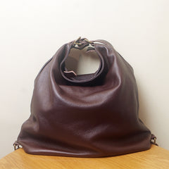 Hobo Bag brown Leather Convertible Backpack brown Hobo Purse Womens 