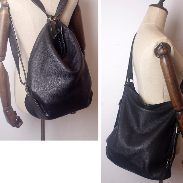Hobo Bag Black Leather Convertible Backpack Black Hobo Purse Womens – iLeatherhandbag