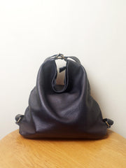 Hobo Bag Black Leather Convertible Backpack Black Hobo Purse Womens 