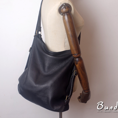 Hobo Bag Black Leather Convertible Backpack Black Hobo Purse Womens 