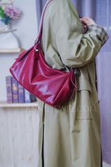 Women's burgundy Leather Hobo Shoulder Bag Genuine Leather Hobo Purses - iLeatherhandbag