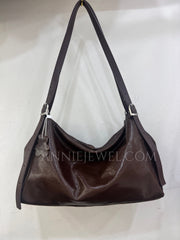 Leather Hobo Shoulder Bag Zipper Medium Hobo Purse Ladies Leather Hobo Bag - iLeatherhandbag