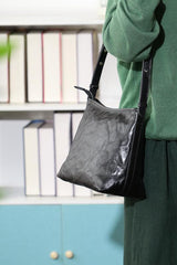 Genuine Leather Hobo Women's Bags Black Leather Hobo Purse Bag 