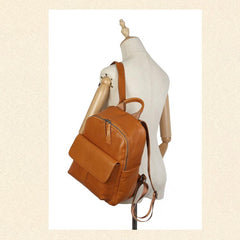 Women's Brown Leather Backpacks Brown Leather Rucksack Ladies 