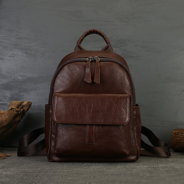 Women's Brown Leather Backpacks Brown Leather Rucksack Ladies 