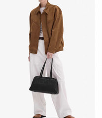 Leather Boston Shoulder Tote Bag Leather Top Handle Leather Tote Bag Womens - iLeatherhandbag