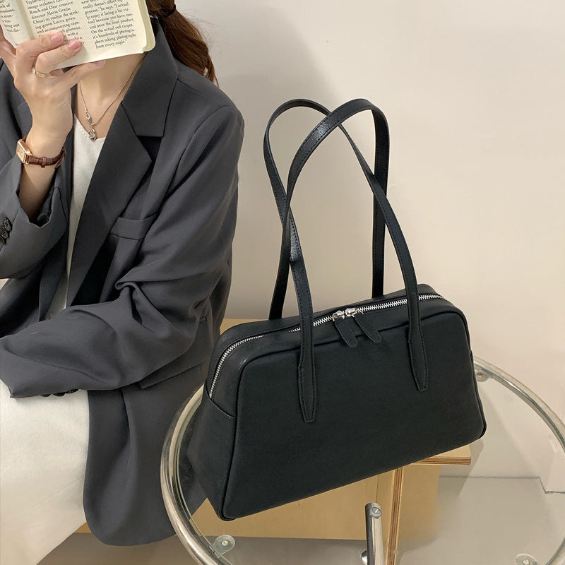 Leather Boston Shoulder Tote Bag Leather Top Handle Leather Tote Bag Womens - iLeatherhandbag