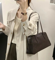 Leather Boston Shoulder Tote Bag Leather Top Handle Leather Tote Bag Womens - iLeatherhandbag