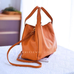 Women's Leather Bucket Tote Bag Tote Bucket Bag Leather Tote Bagt an