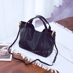 Women's Leather Bucket Tote Bag Tote Bucket Bag Leather Tote Bag black