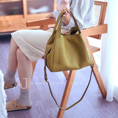 Women's Leather Bucket Tote Bag Tote Bucket Bag Leather Tote Bag green