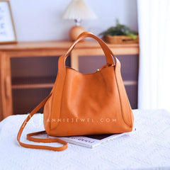 Women's Leather Bucket Tote Bag Tote Bucket Bag Leather Tote Bag tan