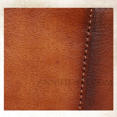 side of Small Genuine Leather Canteen Cylinder Crossbody Bucket Clutch Bags Womens - iLeatherhandbag