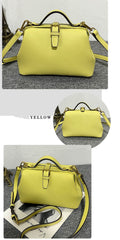 yellow Leather Doctors Bag Leather Doctor Handbags Purses For Women 