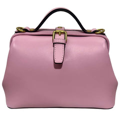 pink Leather Doctors Bag Leather Doctor Handbags Purses For Women 