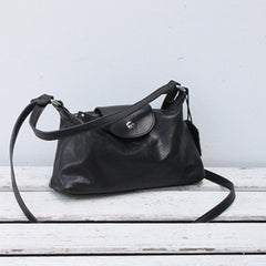 black Leather Hobo Mini Bag Hobo Leather Crossbody Bag womens