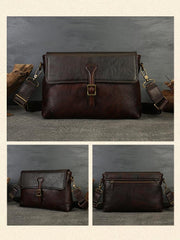 Women's Genuine Leather Satchel Crossbody Bag Brown Leather Satchel Bag 