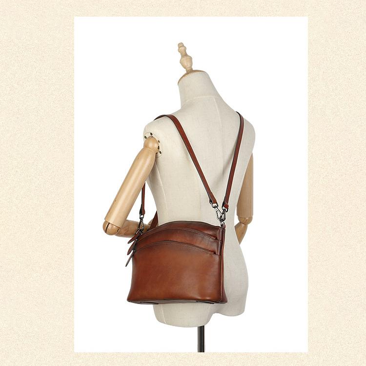 Women's Genuine Leather Satchel Crossbody Bag Brown Leather Satchel Bag 