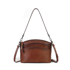 Women's Genuine Leather Satchel Crossbody Bag Brown Leather Satchel Bag 