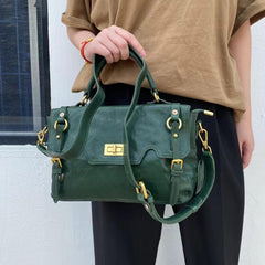 Green Leather Satchel For Women Cross Body Satchel bag