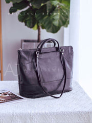 Genuine Leather Tote Bags For Women Distressed Leather Tote Handbags 