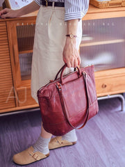 Genuine Leather Tote Bags For Women Distressed Leather Tote Handbags 